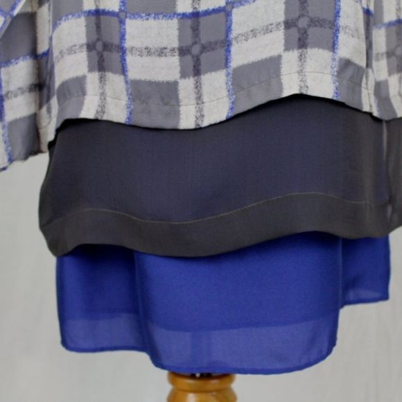 Poleci layered Raw Silk Tunic Toga Dress Y2k 2 Small Vintage New With Tags - Picture 4 of 8